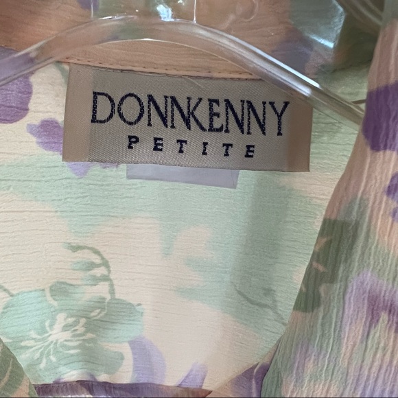 Donn Kenny solid camp shirt short sleeves shoulder pads button front no iron - Picture 5 of 6